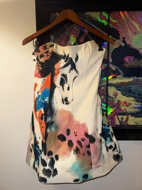 Anthropologie Maeve strapless mini-dress